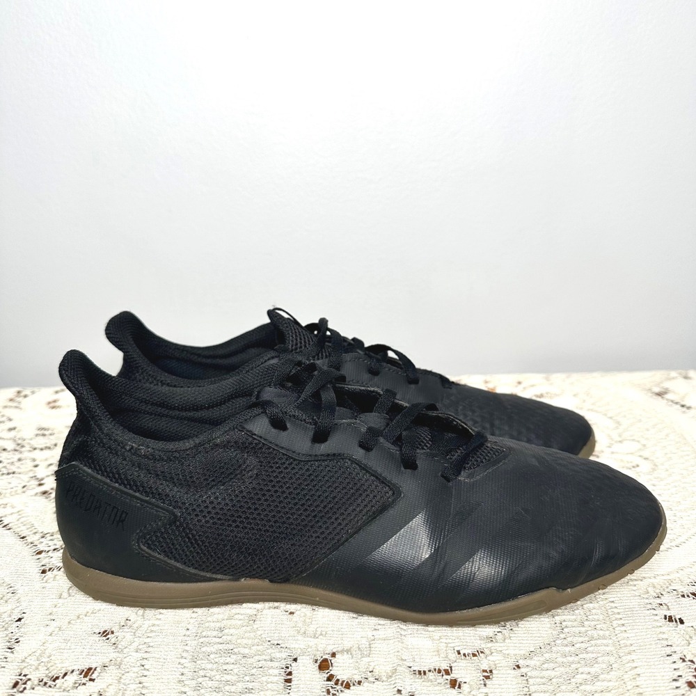 Adidas Predator 20.4 Indoor Soccer Black Shoes Men's Lace Up Size 9.5